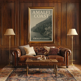 Amalfi Coast Poster Wall Art for Coastal Decor Lovers