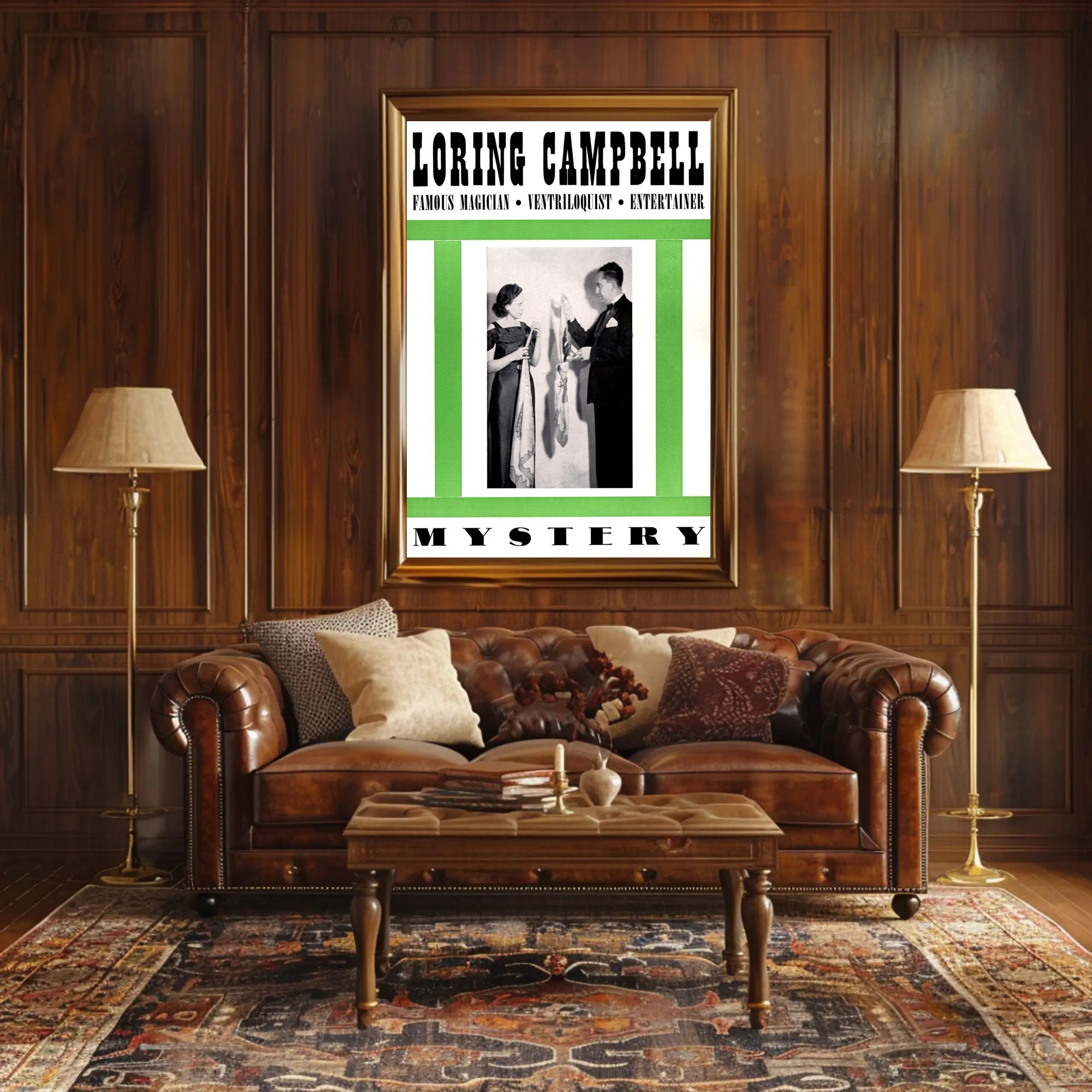 Vintage Magic Show Poster Featuring Loring Campbell - Cultural Poster