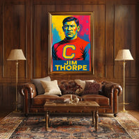 Jim Thorpe Iconic Athlete Poster