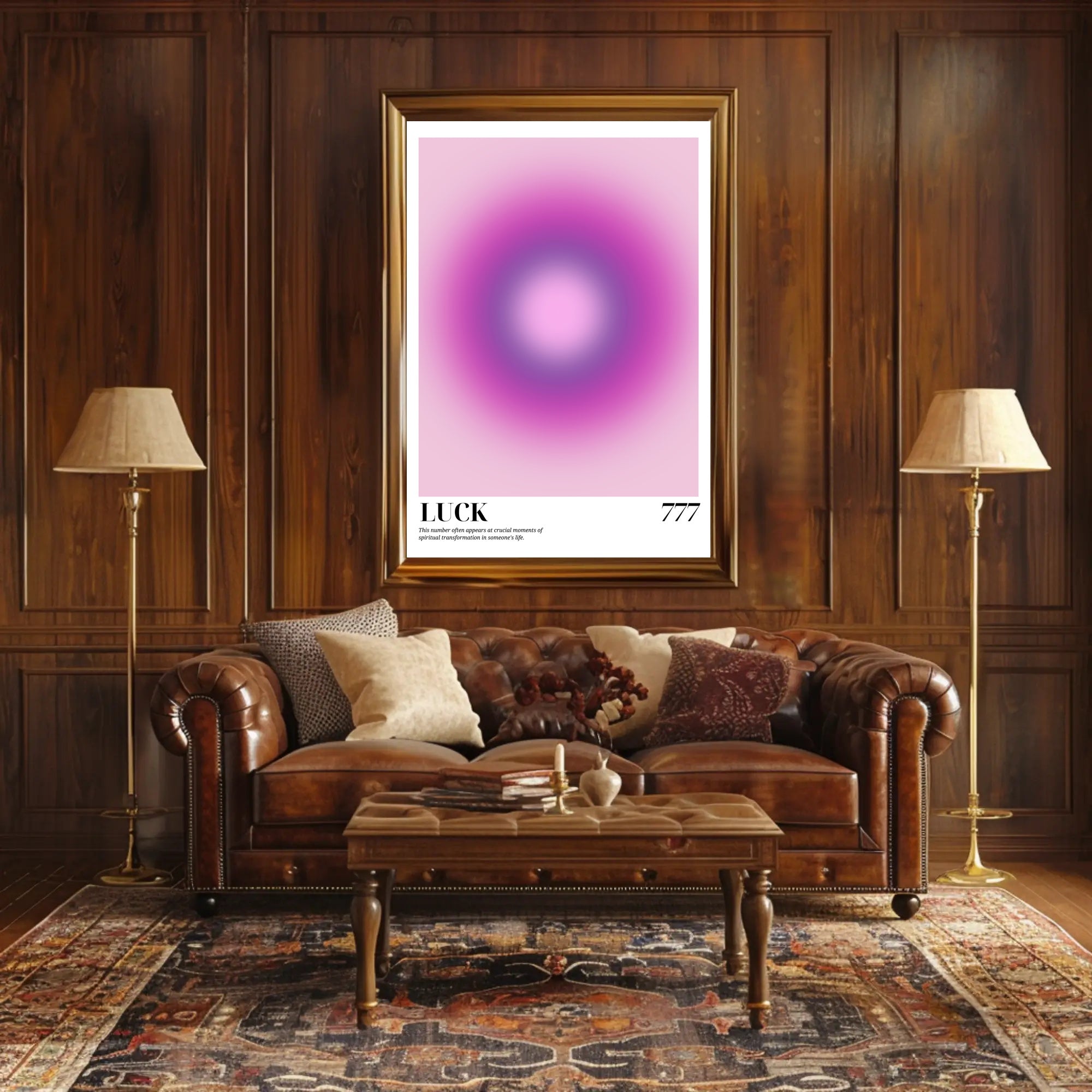 Spiritual Transformation 777 Luck Abstract Poster PosterGoat