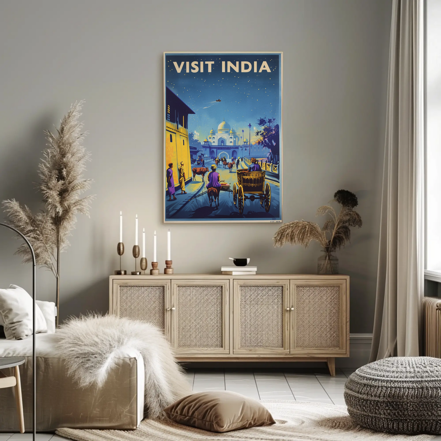 Visit India Vintage Poster