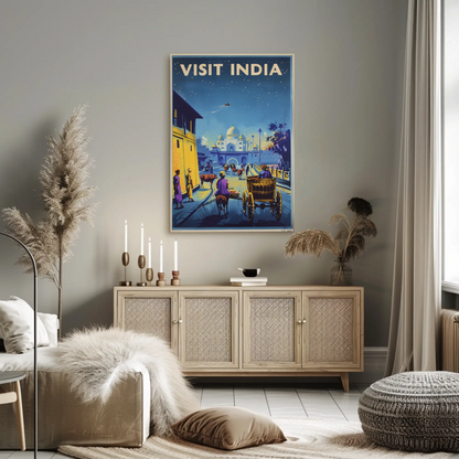 Visit India Vintage Poster