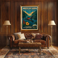 American Samoa Vintage Travel Poster: Nature's Symphony