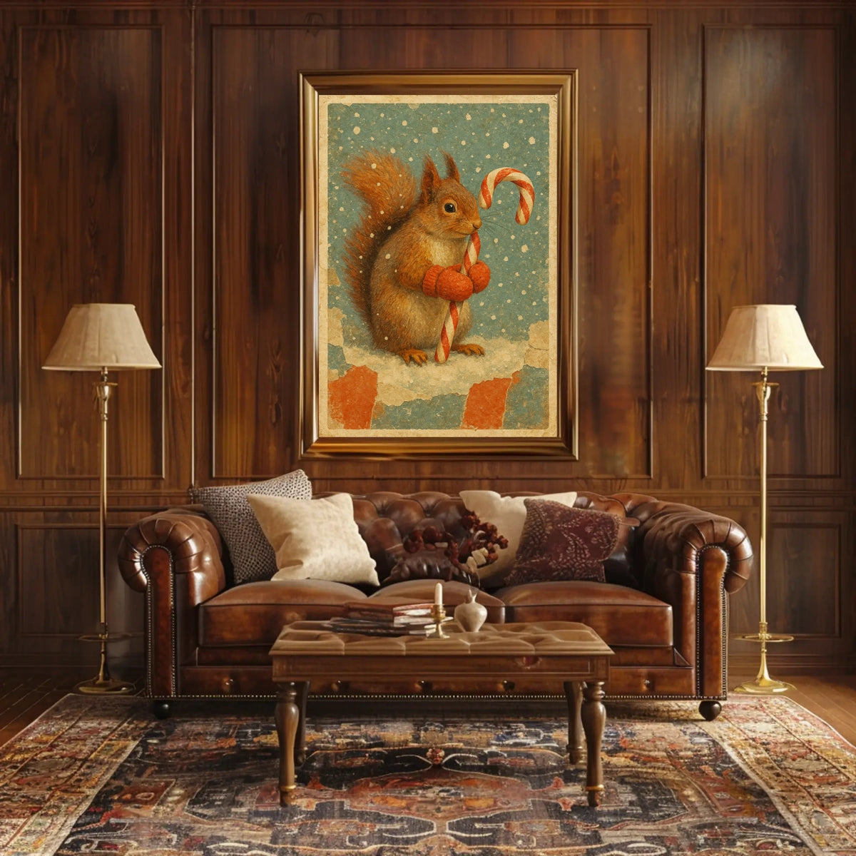 Winter Wonderland Squirrel Poster