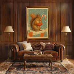 Winter Wonderland Squirrel Poster