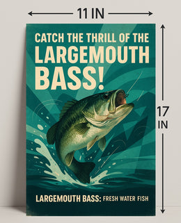 Catch the Thrill of the Largemouth Bass Poster PosterGoat