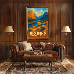 Big Bend National Park Poster Southwest Landscape Wall Art