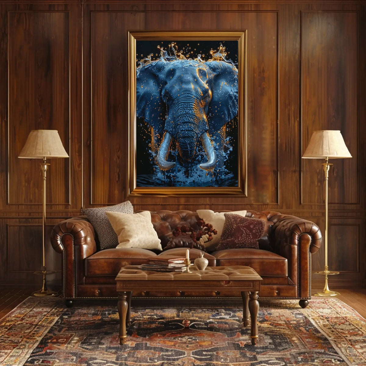 Majestic Water Elephant Poster