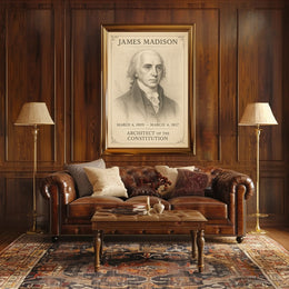 James Madison 4th President Sketch Poster Art Print PosterGoat