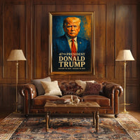 Donald Trump Visionary Motion Patriot Futurism Poster