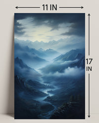 Mystical Mountain Valley Poster