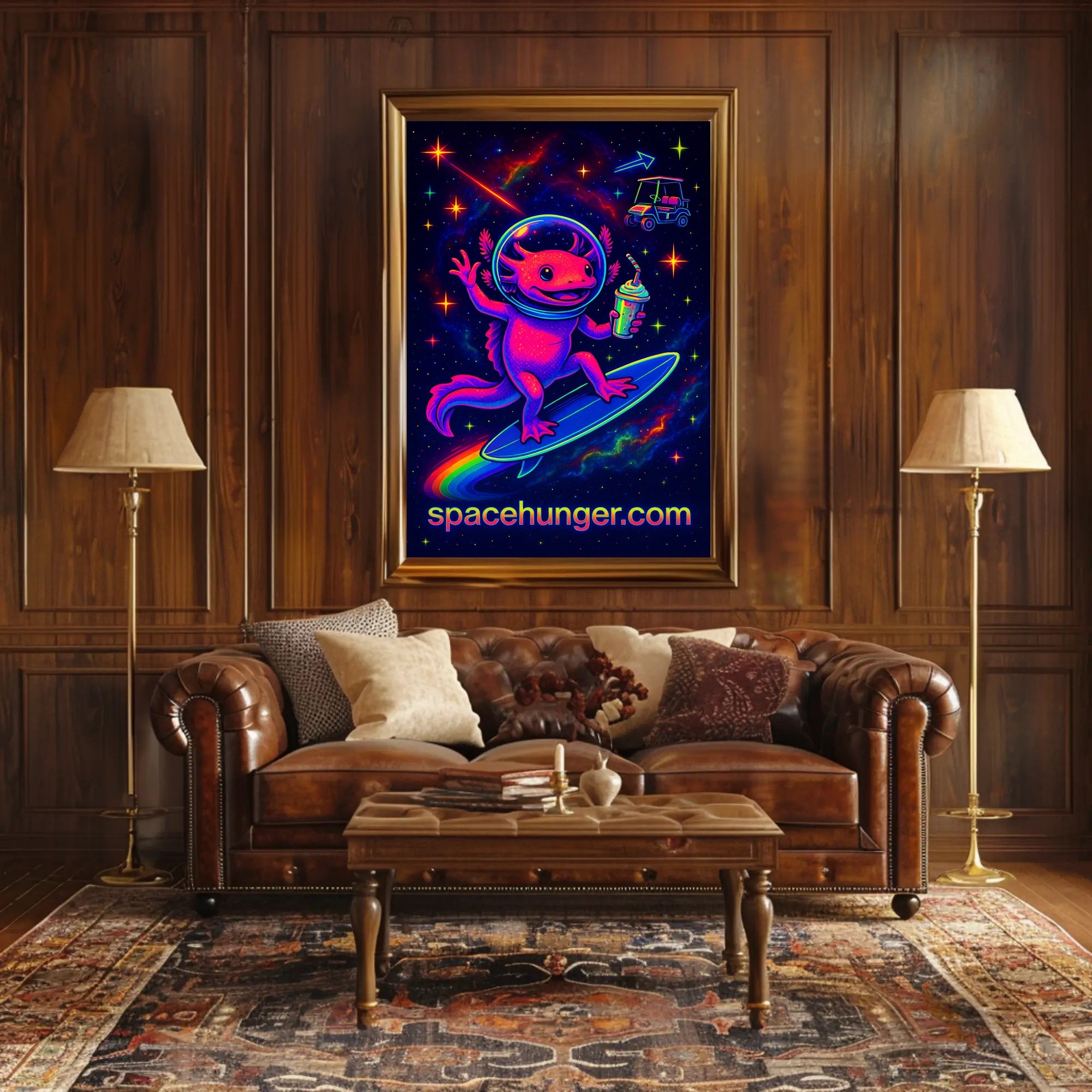 Axolotl Cosmic Adventure in Space or Astronomy Poster