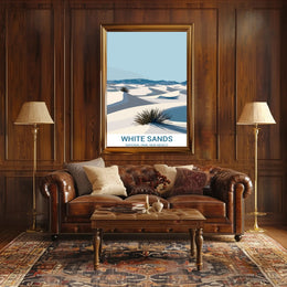 White Sands National Park Illustration Poster