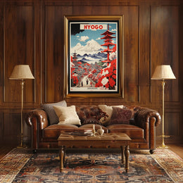 Traditional Japanese Scene Travel Poster