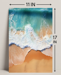 Ocean Waves And Sandy Shore Poster