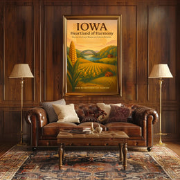 Iowa Scenic Travel Invitation - Vintage Countryside Travel Poster