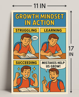 Growth Mindset in Action Poster PosterGoat
