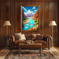 Majestic Canyon Landscape Poster