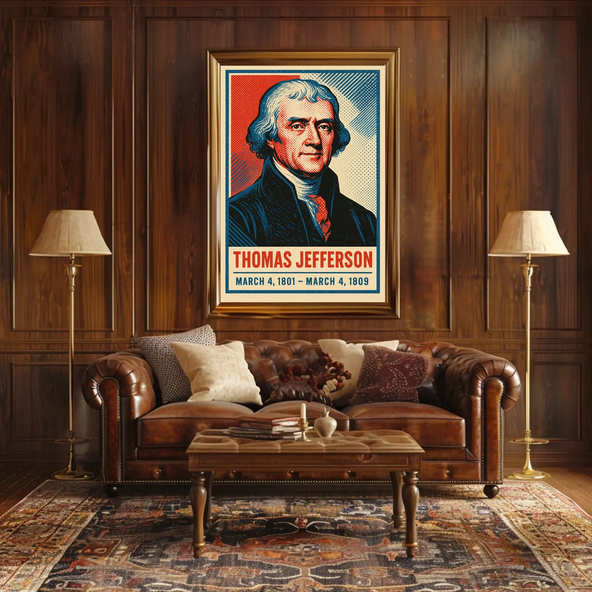 Thomas Jefferson Vintage Realism Collector Poster