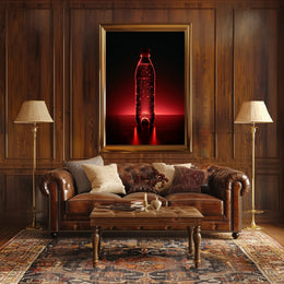 Ostrich Close-Up Photorealistic Pencil Art Poster PosterGoat