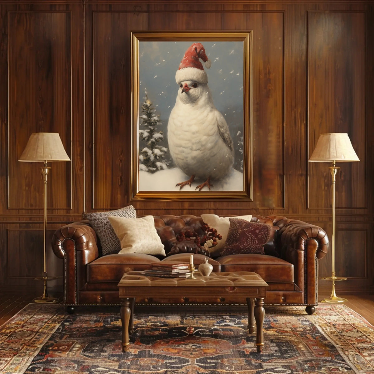 Festive Bird In Winter Wonderland Poster