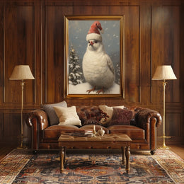 Festive Bird In Winter Wonderland Poster