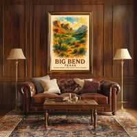 Big Bend National Park Watercolor Desert National Park Poster
