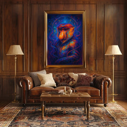 Cosmic Baboon Portrait Poster
