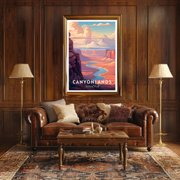 Canyonlands Scenic Vintage Travel Poster Print