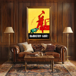 Soviet Anti-Alcohol Propaganda: Vintage Bold Design Poster