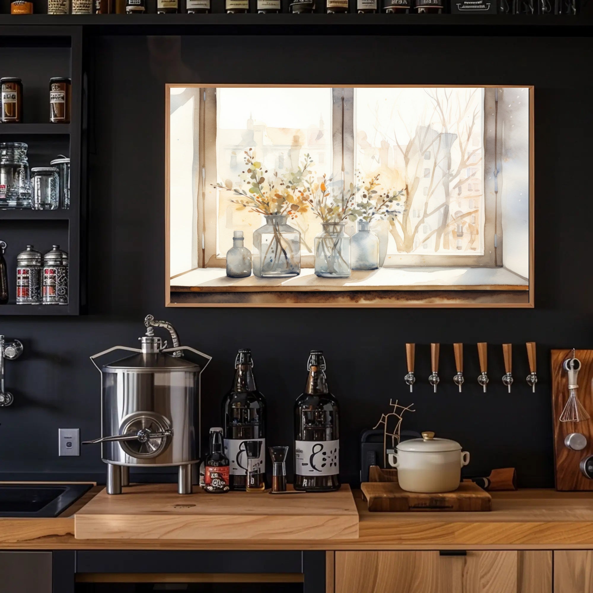 Tranquil Window Still Life Poster