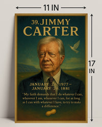 Jimmy Carter 39th President Wall Art Print PosterGoat
