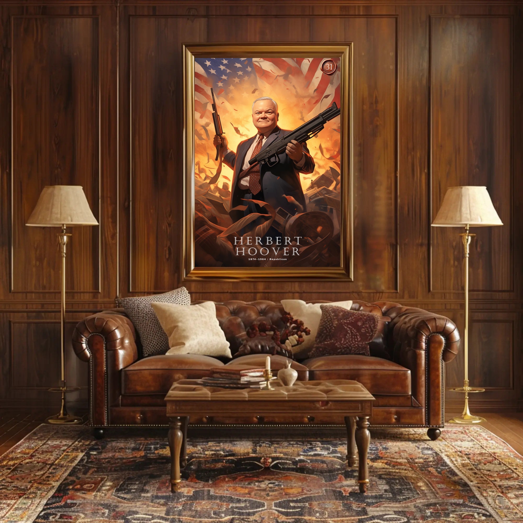 Dynamic Tribute to Herbert Hoover Poster
