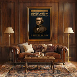 Andrew Johnson Dignified Historical Presidential Poster