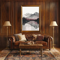 Serene Mountain Reflections Poster