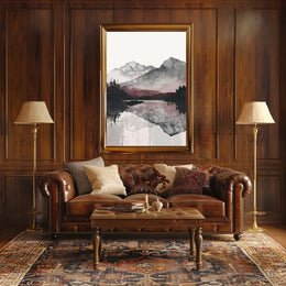 Serene Mountain Reflections Poster