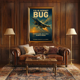 F/A-18 Hornet Combat Jet Poster