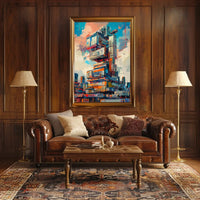 Modern SN Typography Art Poster
