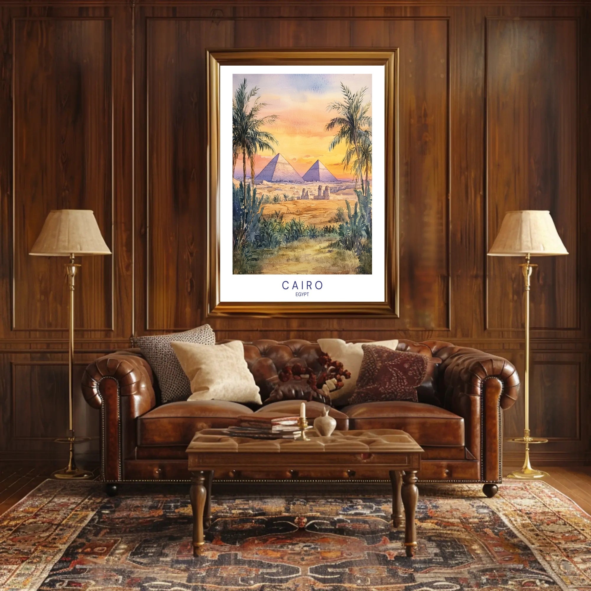 Sunset Over the Pyramids Poster PosterGoat