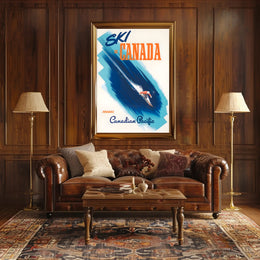 Vintage Canadian Ski Adventure Travel Poster PosterGoat