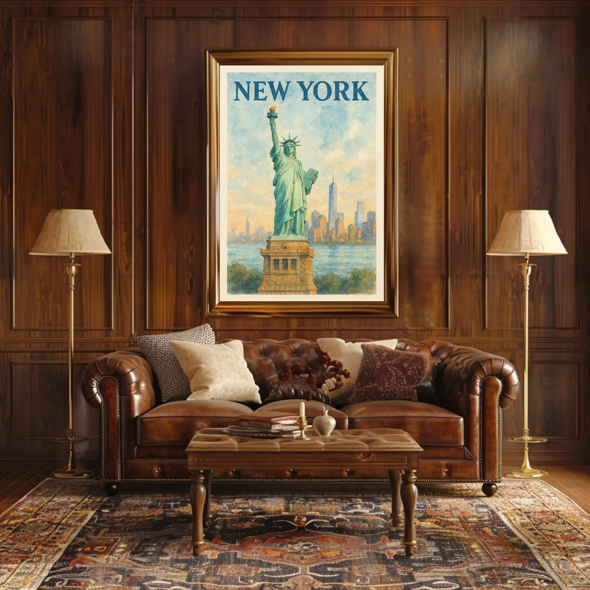 New York Iconic Landmarks Poster