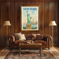 New York Iconic Landmarks Poster