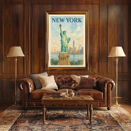 New York Iconic Landmarks Poster