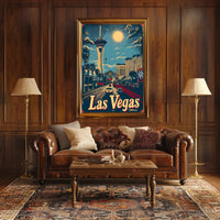 Vintage Las Vegas Skyline Urban or Cityscape Poster