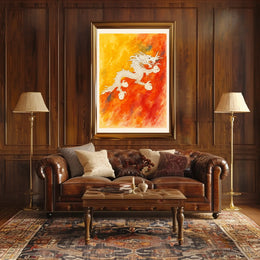 Dragon In Fiery Hues Poster