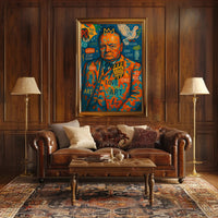 Portrait with Peace Dove: Abstract, Artistic, or Pop Culture Poster