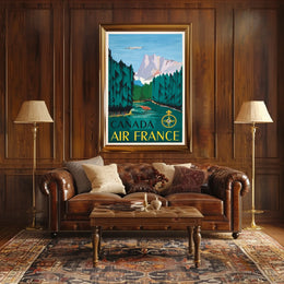 Canada Air France Travel Poster