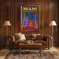 Miami Tropical Christmas Poster