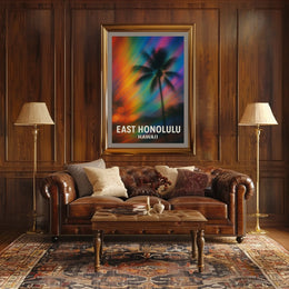 East Honolulu Vibes Wanderlust Impressionism Poster