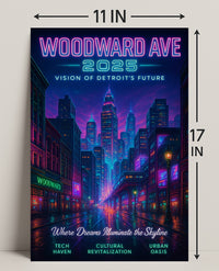 Woodward Ave 2025 Vision of Detroits Future Poster PosterGoat